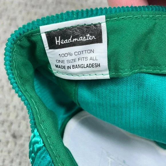 Vintage Marshall Thundering Herd Hat Cap Snapback 90s Green Corduroy Rope Adult - Picture 7 of 9